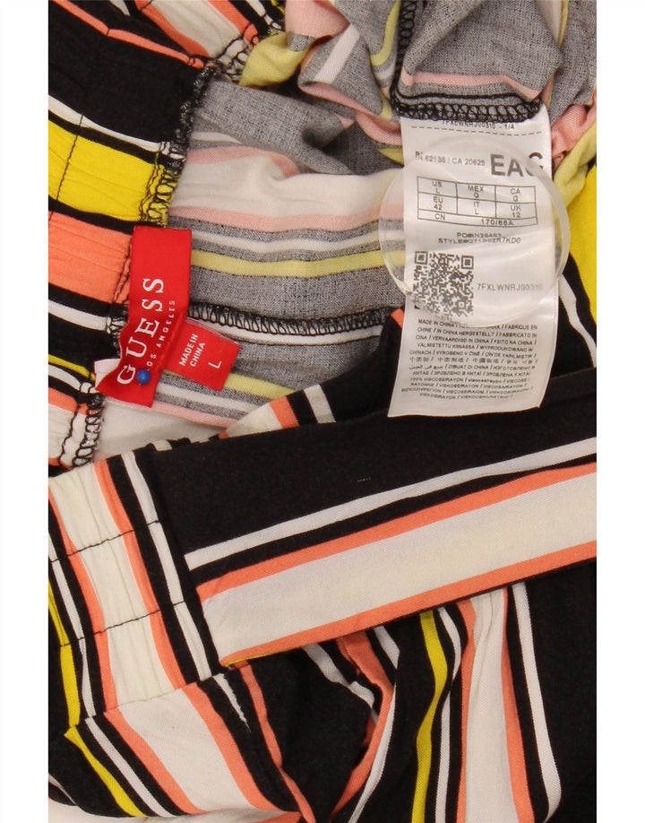 Guess Pantalones Casuales para Mujer UK 12 Medium W32 L30 Rayas Multicolor