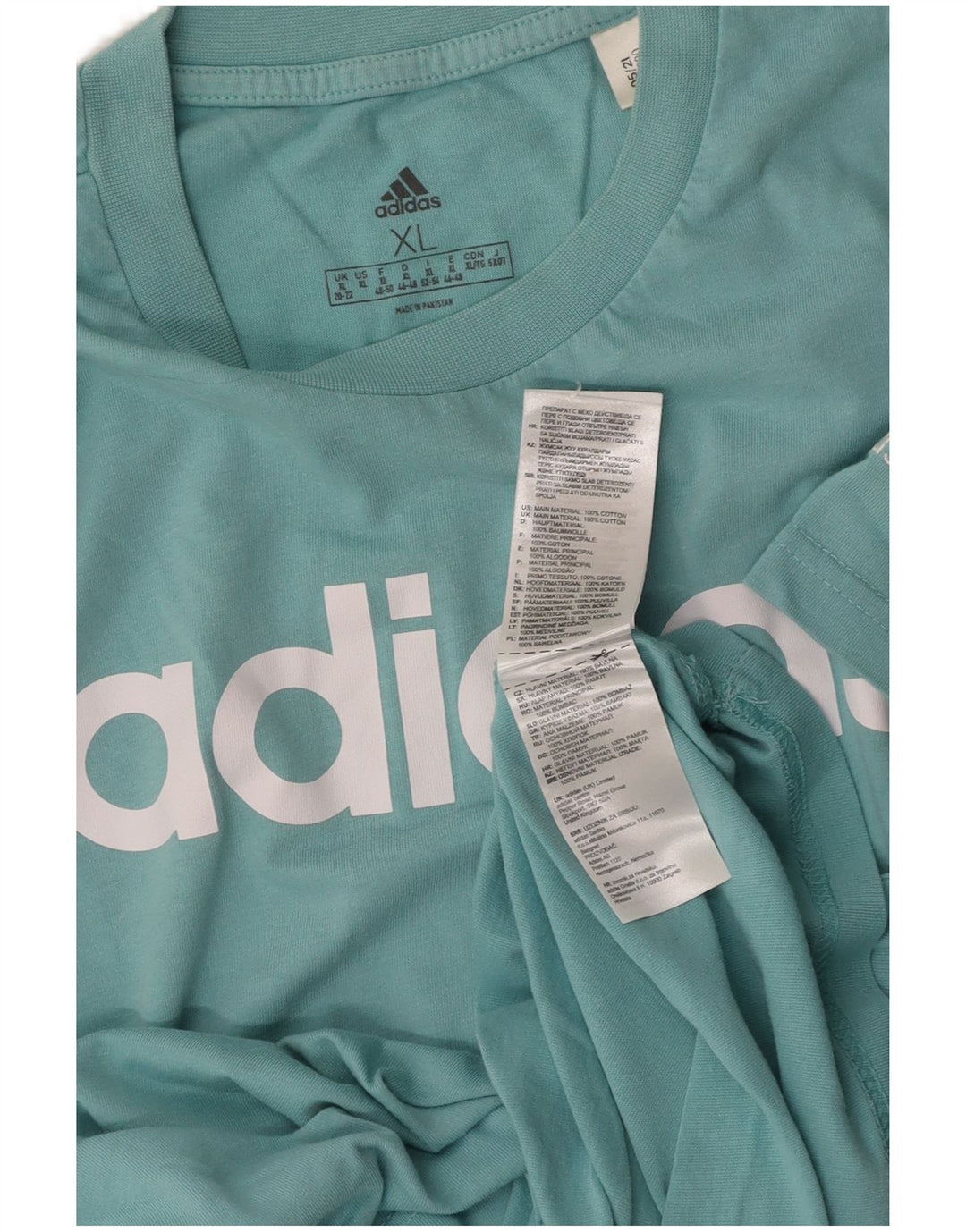 ADIDAS Camiseta Gráfica Mujer Top ES 20/22 XL Azul Algodón