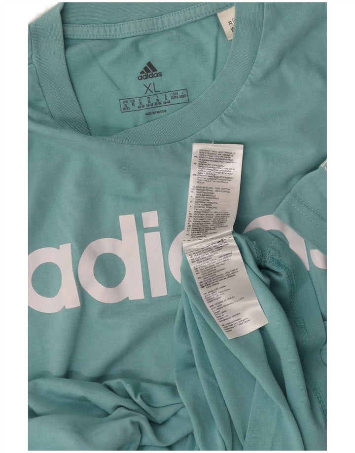 ADIDAS Camiseta Gráfica Mujer Top ES 20/22 XL Azul Algodón