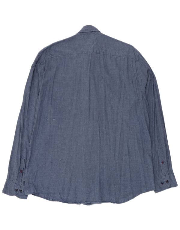 Tommy Hilfiger Camisa New York Fit XL de algodón con lunares azules para hombre