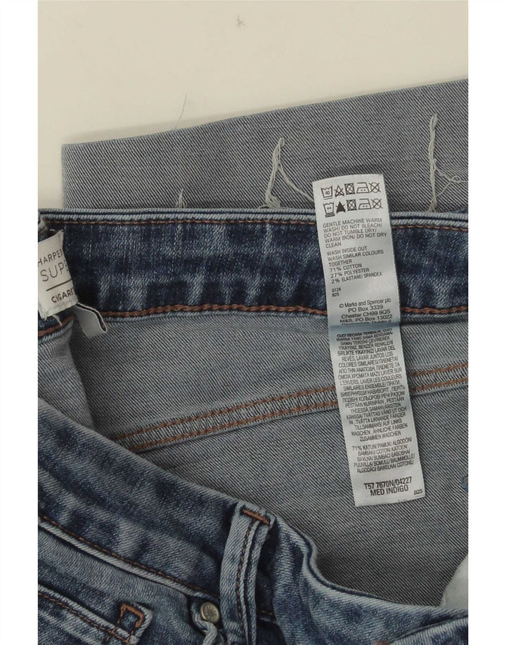 Marks & Spencer Jeans rectos Harper para mujer Reino Unido 46 Grande W32 L25 Azul