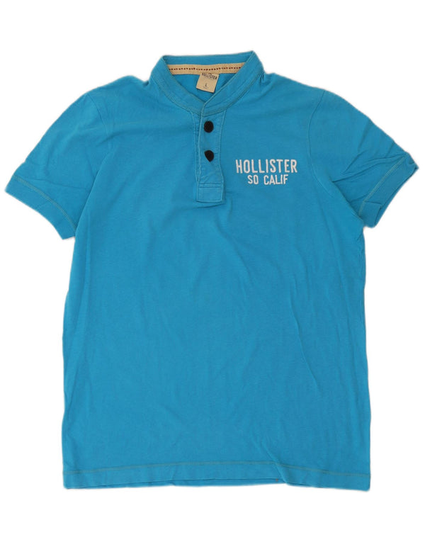 Polo Hollister Hombre Algodón Azul Grande