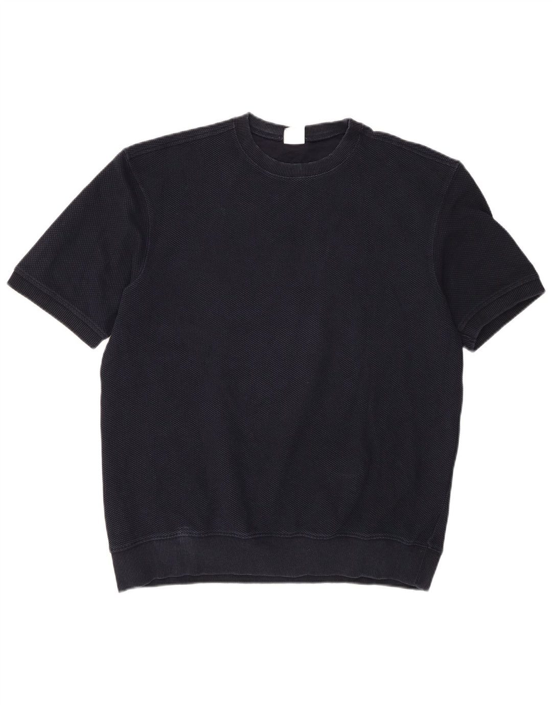 Zara Hombre Camiseta Top Grande Azul Marino Algodón