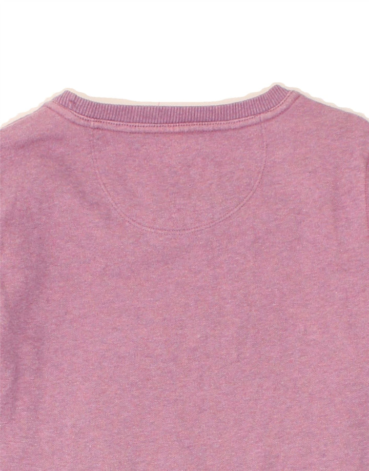 CHAMPION Womens Graphic Sweatshirt Jumper UK 12 Medium Pink Cotton | Vintage Champion | Thrift | Second-Hand Champion | Used Clothing | Messina Hembry 