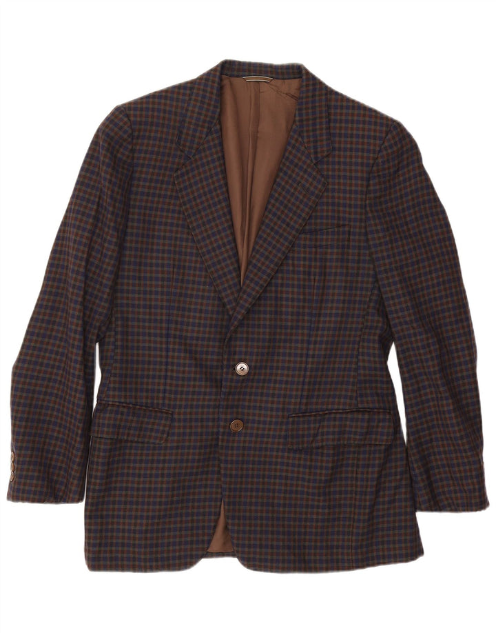 Aquascutum Chaqueta tipo blazer de 2 botones para hombre UK 38 Medium Multicolor Gingham