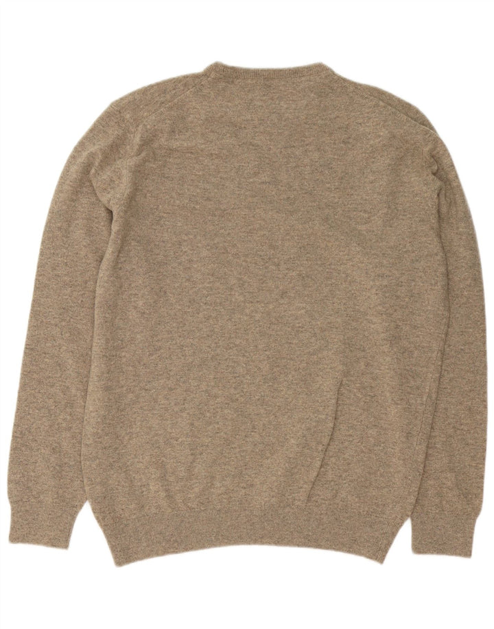 Barbour Jersey De Cuello Redondo Para Hombre Suéter De Lana Gris Grande
