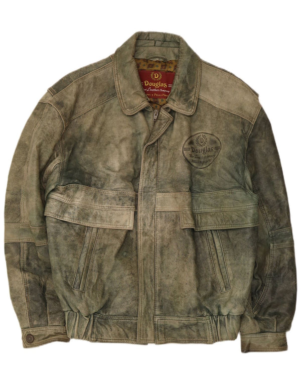 Chaqueta de cuero Douglas para hombre UK 38 Cuero caqui mediano