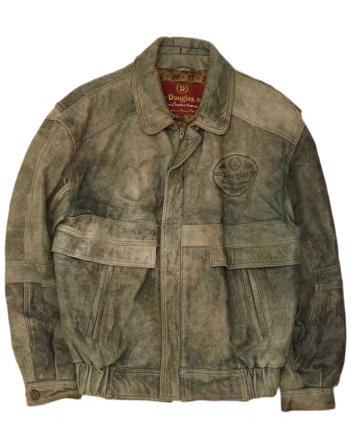 Chaqueta de cuero Douglas para hombre UK 38 Cuero caqui mediano