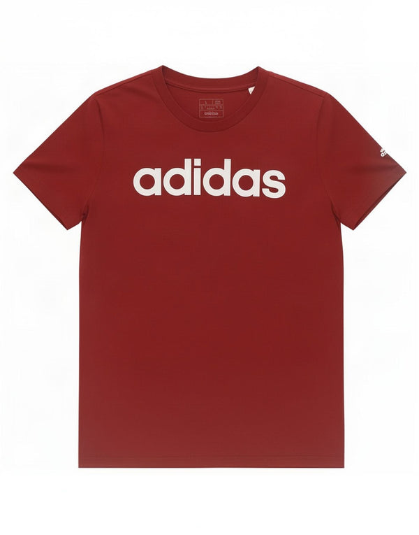 Adidas Mujer Slim Fit Graphic Camiseta Top UK 40/40 Grande Algodón Borgoña