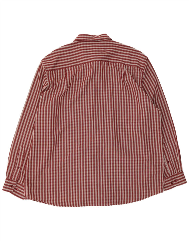 James Pringle Camisa para hombre XL Cuadros burdeos