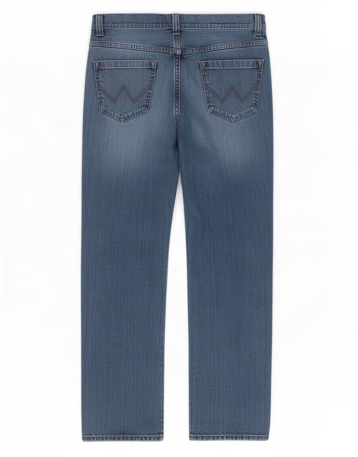 Wrangler Vaqueros rectos regulares Wesley para hombre W36 L32 Algodón azul