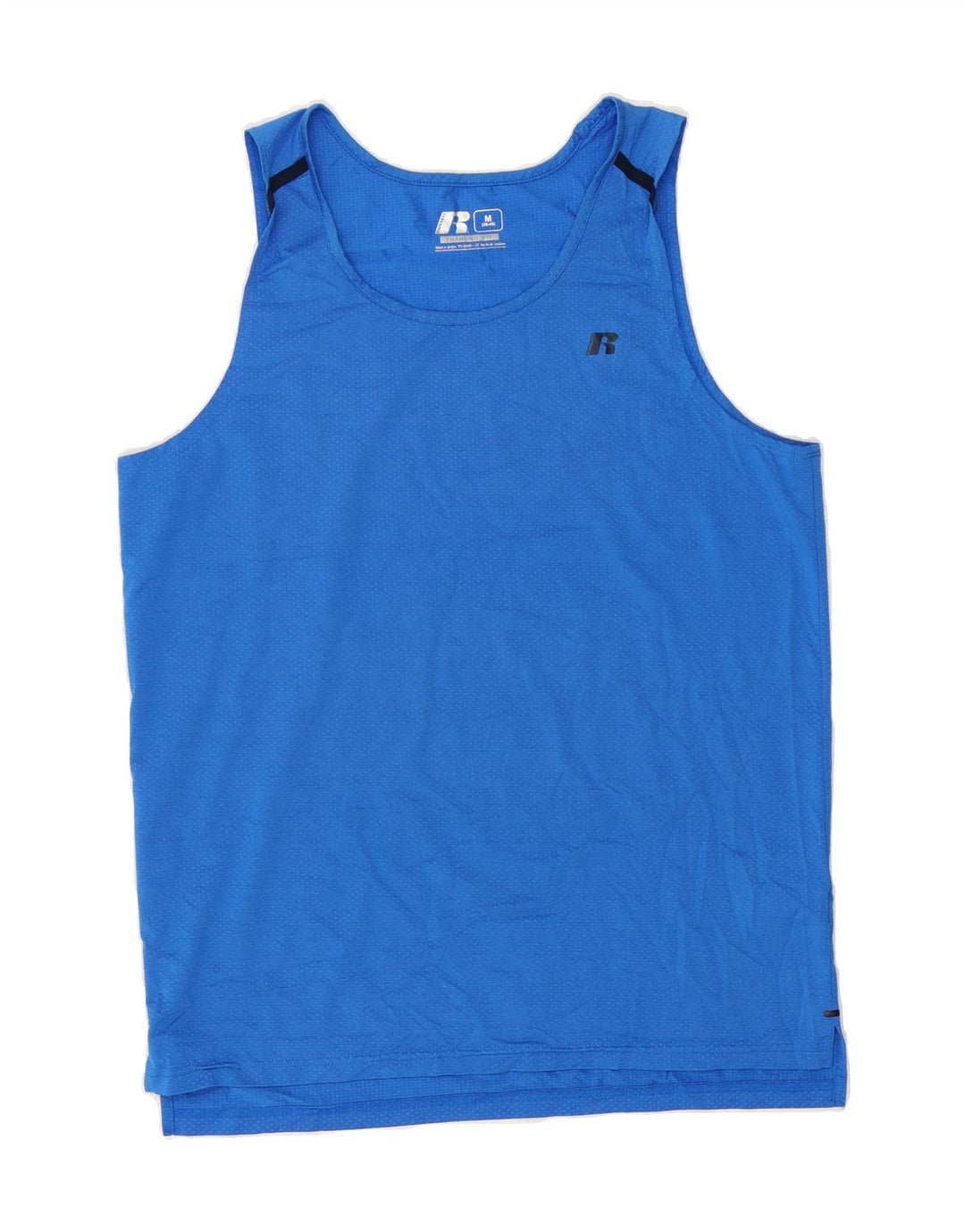 RUSSELL ATHLETIC Mens Training Vest Top UK 38/40 Medium Blue Polyester Vintage Russell Athletic and Second-Hand Russell Athletic from Messina Hembry 