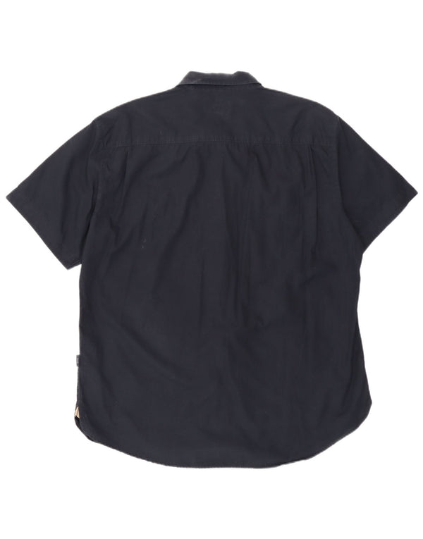 Paul Smith Camisa de manga corta para hombre 2XL Algodón azul marino