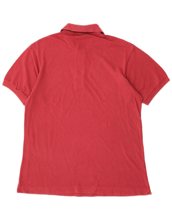 LACOSTE Polo para hombre talla 4 mediano algodón rojo