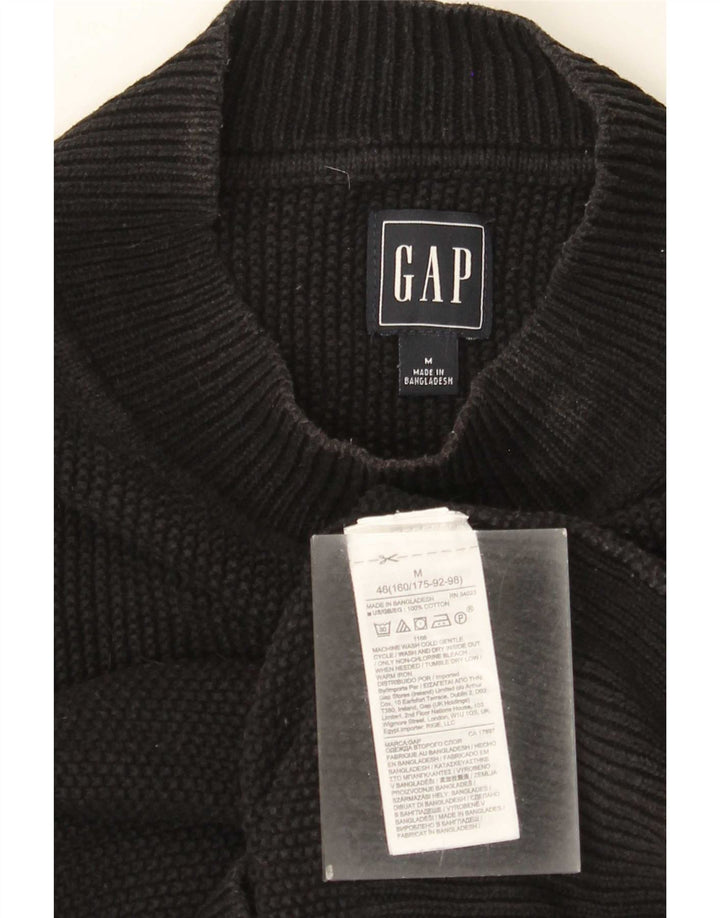 Gap Suéter tipo jersey con cuello alto para mujer UK 44 Algodón negro mediano