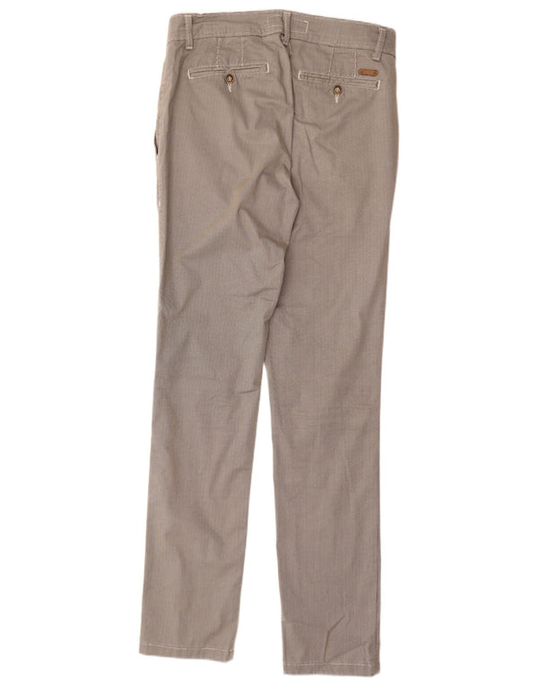 Pantalones chinos ajustados para hombre Rifle W30 L33 Algodón de pata de gallo gris