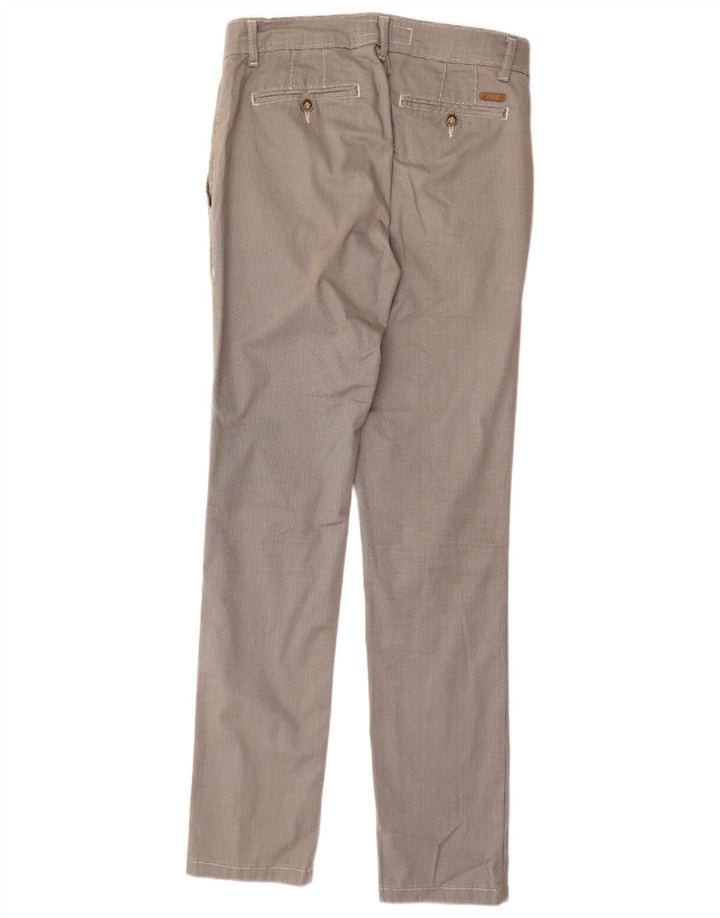 Pantalones chinos ajustados para hombre Rifle W30 L33 Algodón de pata de gallo gris