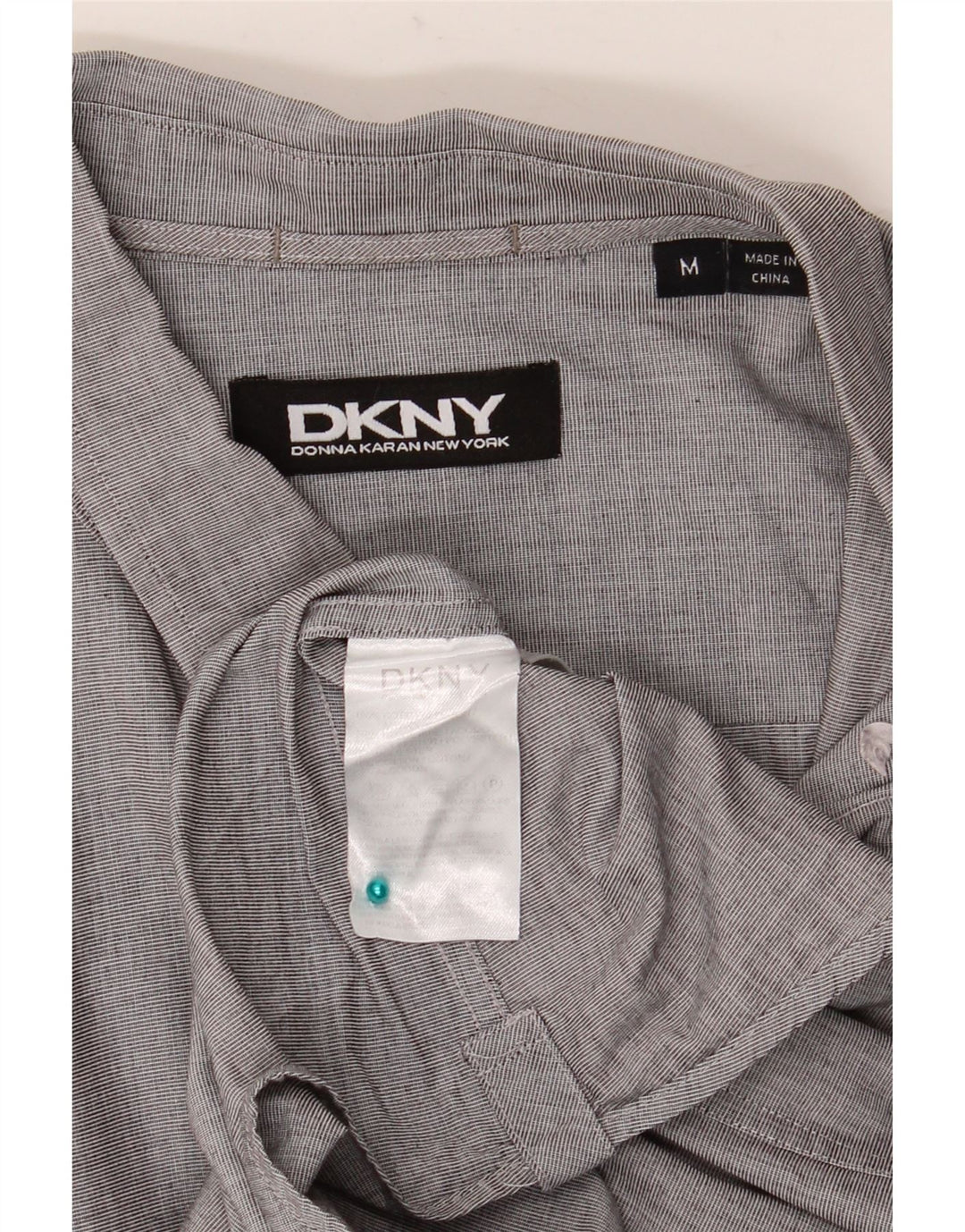 Camisa DKNY para hombre de algodón a rayas diplomáticas en gris medio