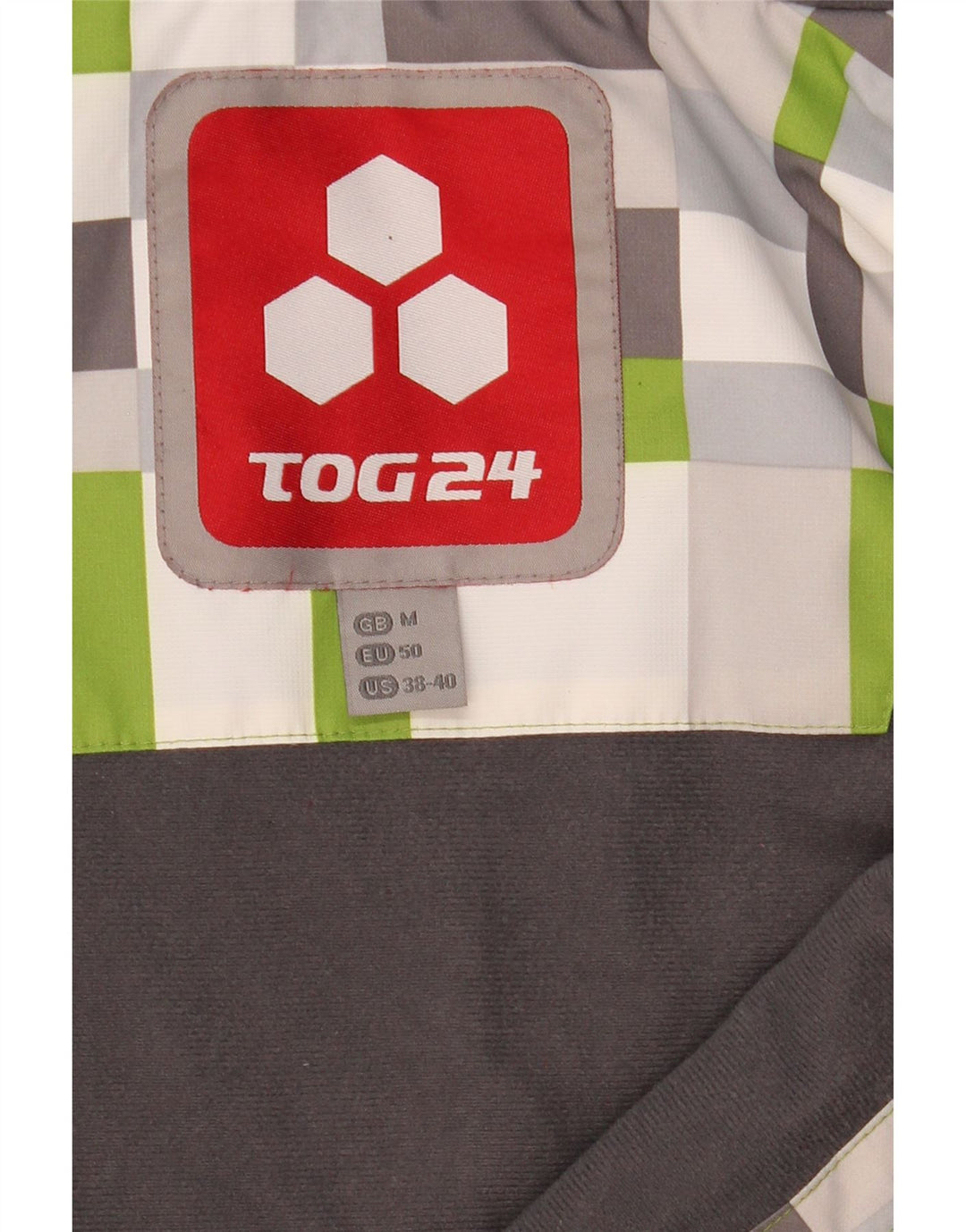 Tog 24 Chaqueta de esquí con capucha para hombre ES 38 Medio Beige Geométrico
