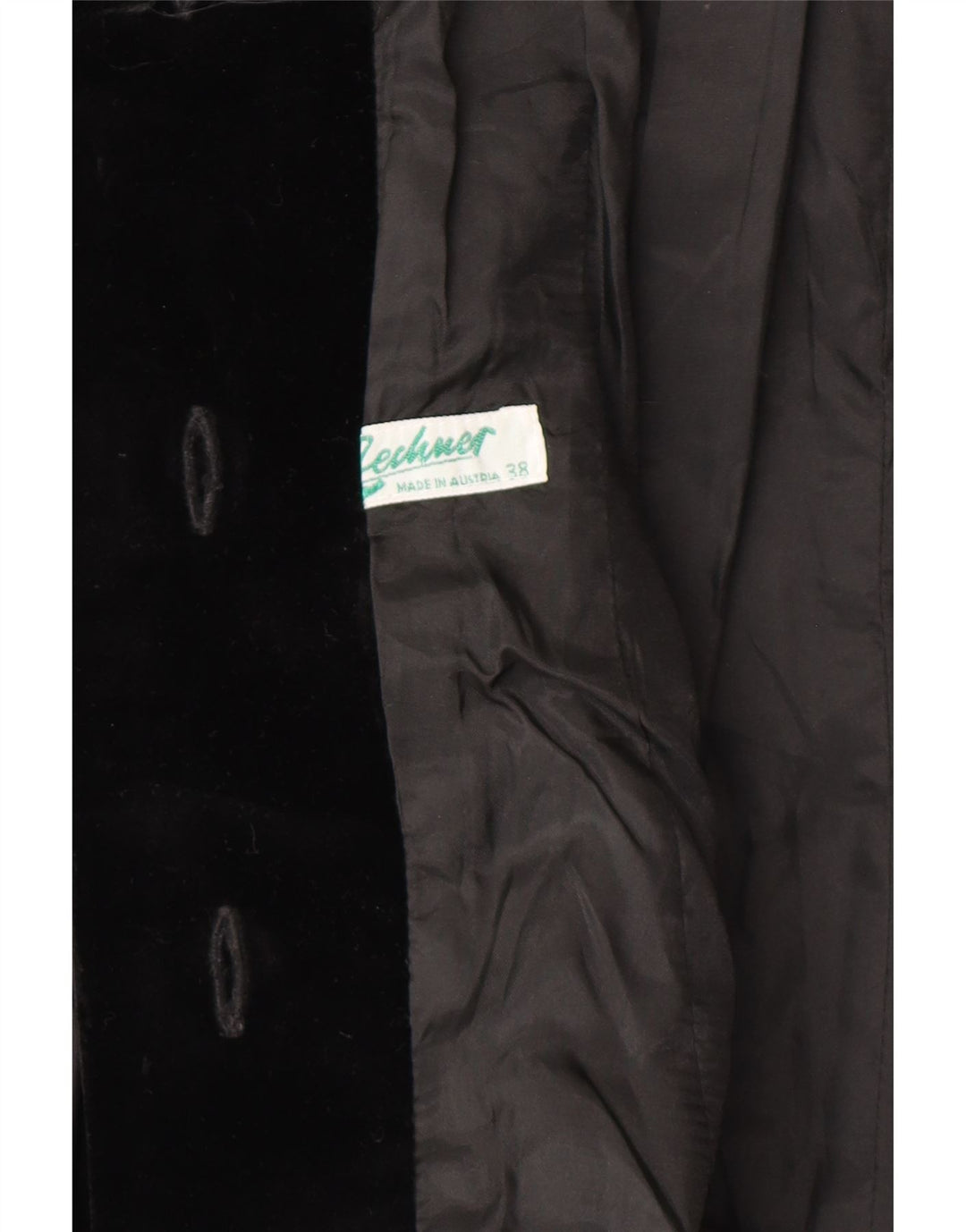 VINTAGE Chaqueta Blazer de Terciopelo para Mujer EU 38 Rayas Negras Medianas