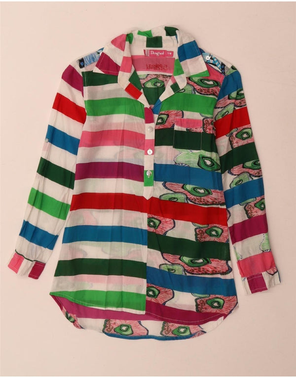 Desigual Camisa tipo jersey de corte largo para niña 7-8 años Multicolor