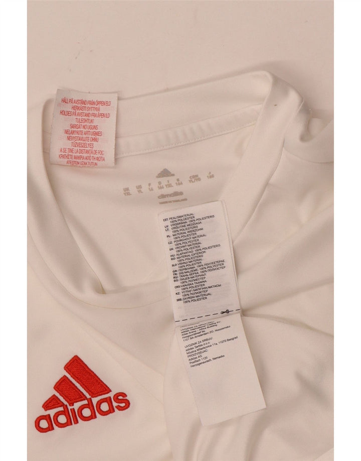 Adidas Chicos Climalite Camiseta Top 13-14 Años XL Blanco Poliéster