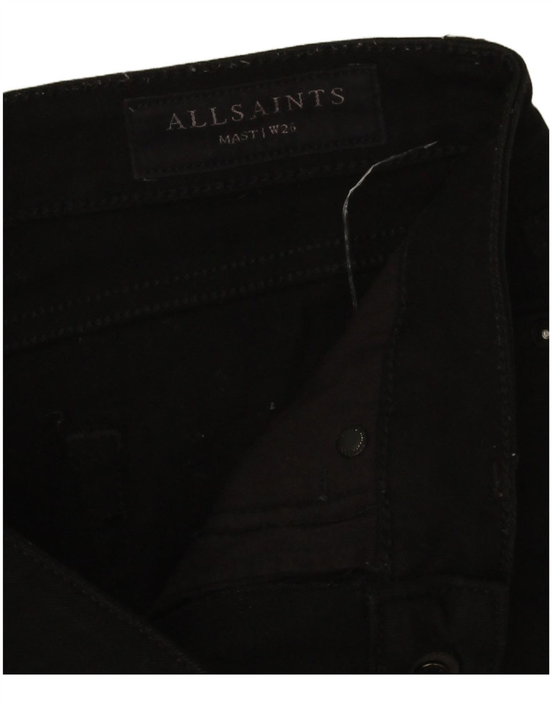 Vaqueros pitillo para mujer All Saints W26 L28 Algodón negro