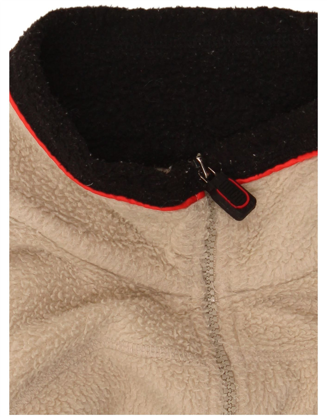 FILA Chaqueta polar para hombre UK 36 Small Beige Colorblock Poliéster