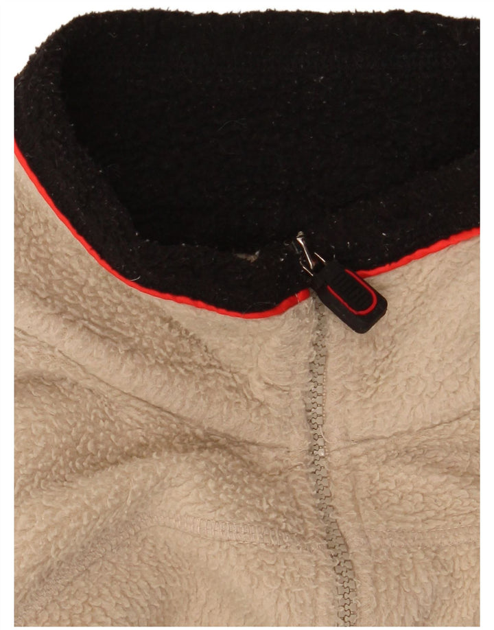 FILA Chaqueta polar para hombre UK 36 Small Beige Colorblock Poliéster