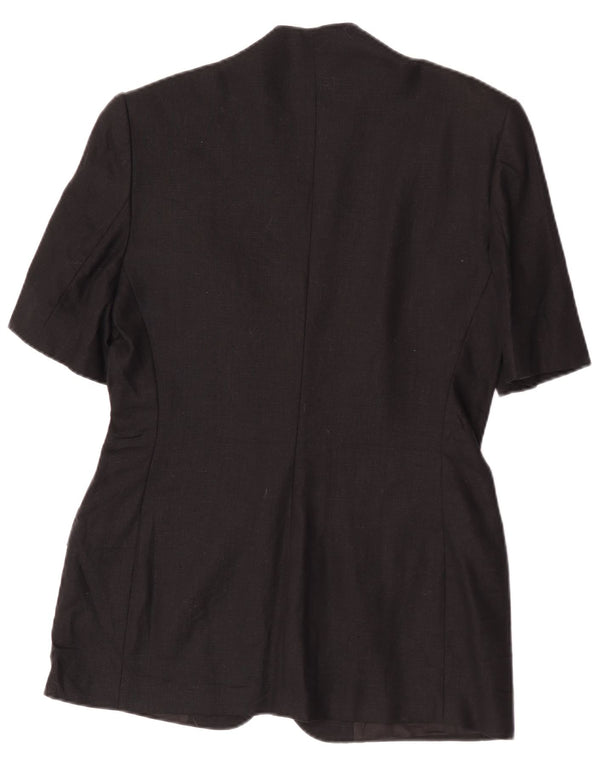 Les Copains Chaqueta Blazer De 1 Botón De Manga Corta Para Mujer IT 44 Medium Black