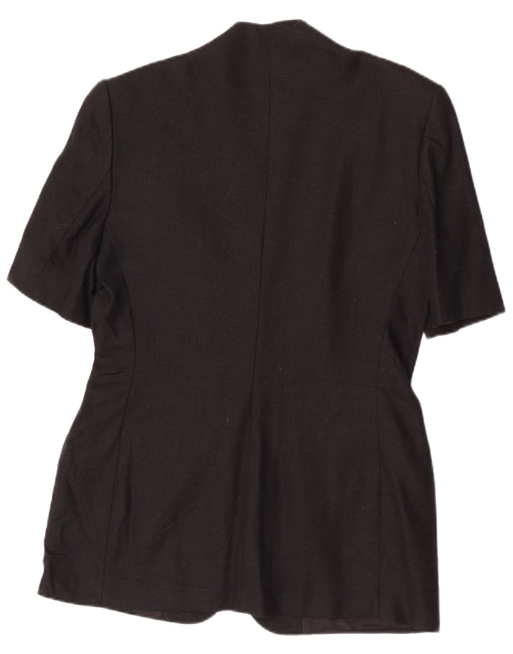 Les Copains Chaqueta Blazer De 1 Botón De Manga Corta Para Mujer IT 44 Medium Black