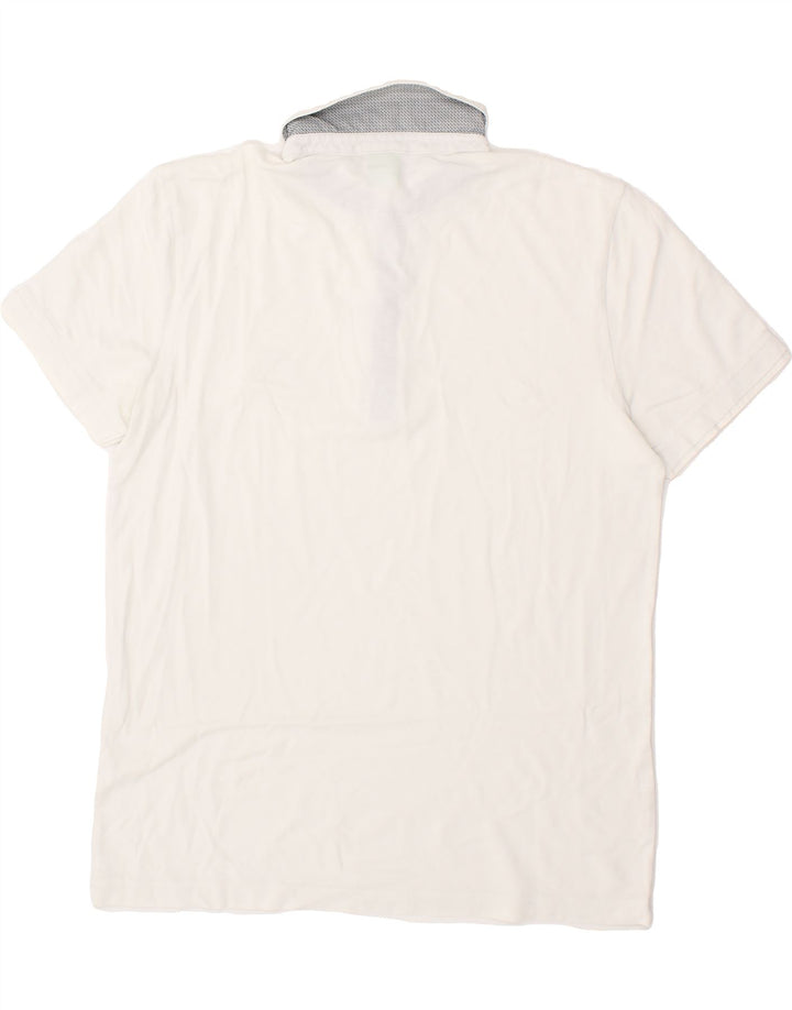 Polo HUGO BOSS de corte regular para hombre, talla grande, blanco