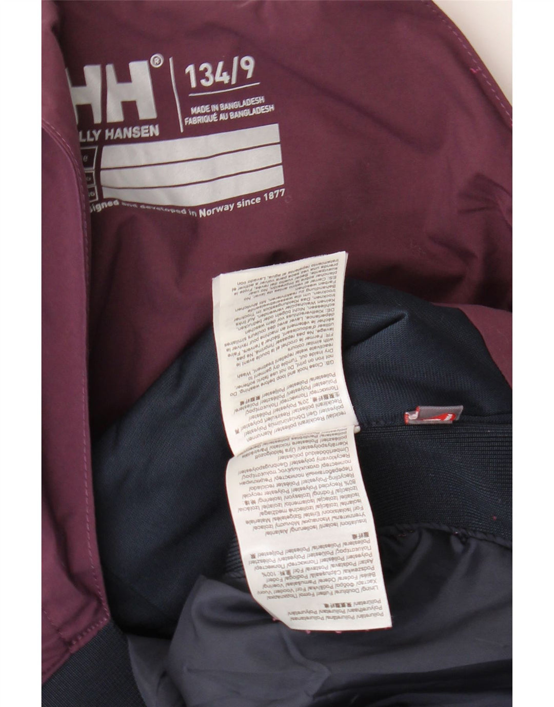 Helly Hansen Pantalones de esquí para niña 8-9 años Morado Poliéster color block