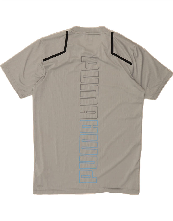 PUMA Mens T-Shirt Top Medium Grey Polyester Vintage Puma and Second-Hand Puma from Messina Hembry 