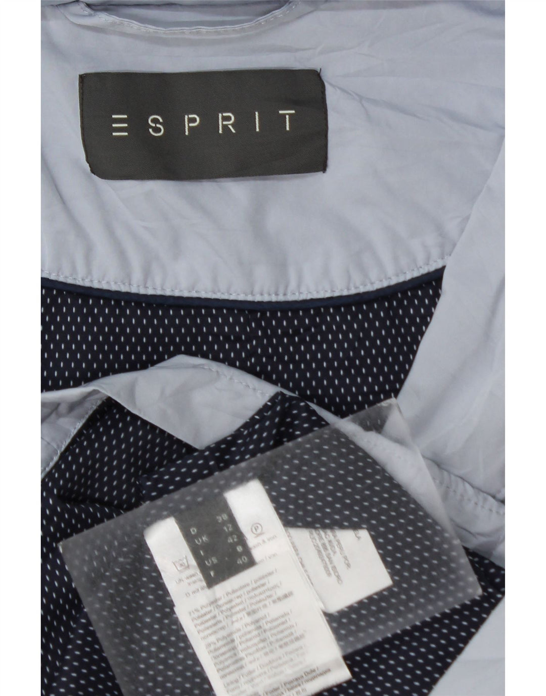 ESPRIT Chaqueta militar para mujer UK 12 Poliéster azul medio