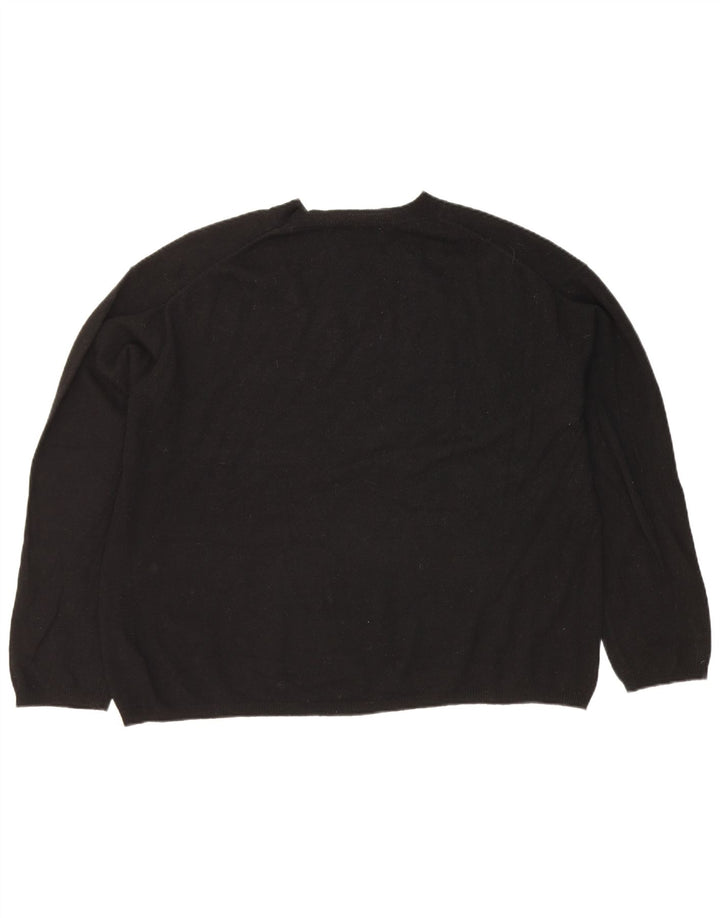 Zara - Jersey extragrande con cuello redondo para mujer, talla 40, talla M, color negro