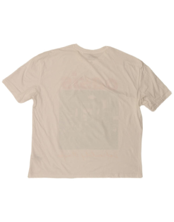 Oasis Womens Unisex Oversized Graphic T-Shirt Top UK 18 XL White Cotton