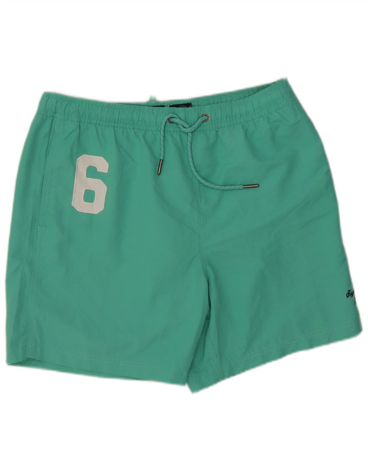 Superdry Shorts De Baño Gráficos Para Hombre XL Poliéster Verde