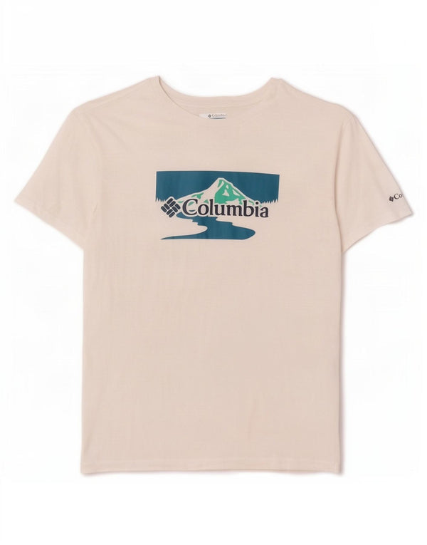 Columbia Camiseta gráfica para hombre Top Small White Cotton