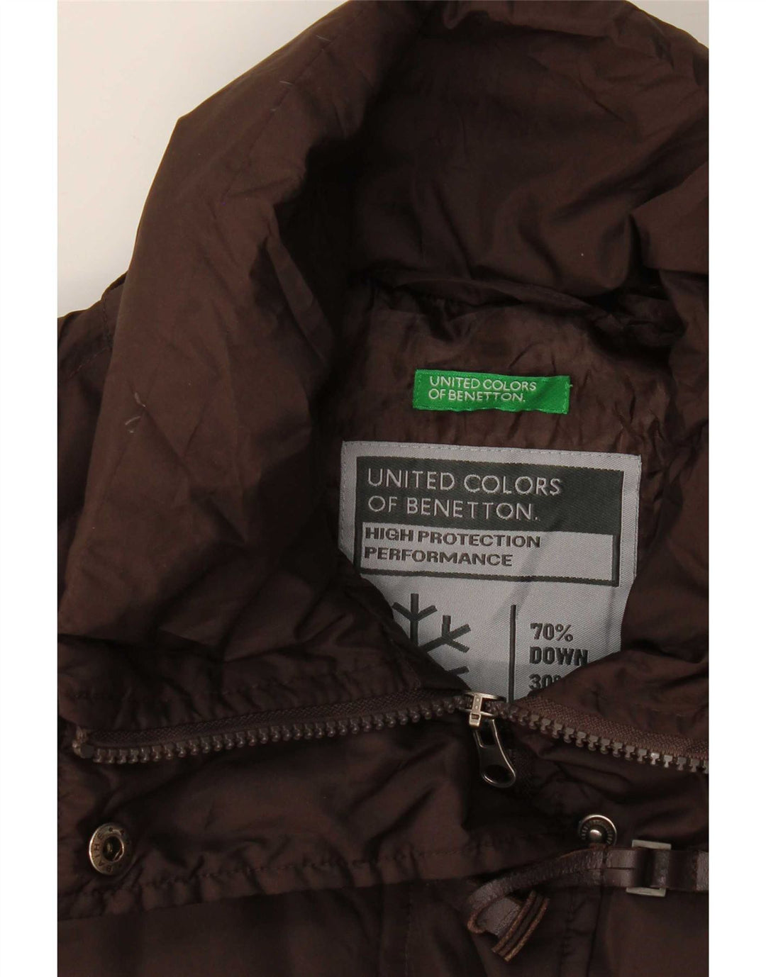Abrigo acolchado para mujer Benetton ES 44 Marrón medio