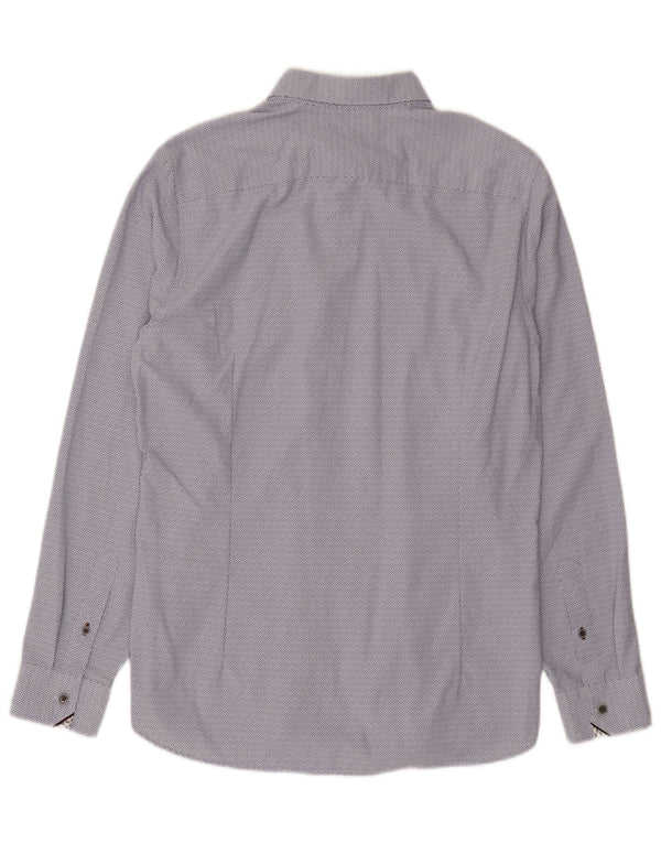 Ted Baker Camisa para hombre Talla 3 Modal floral azul mediano