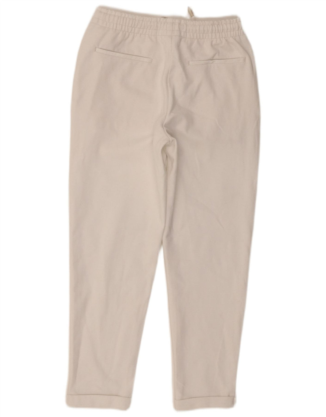 Zara Hombre Pantalón Chándal Mediano Blanco Poliéster