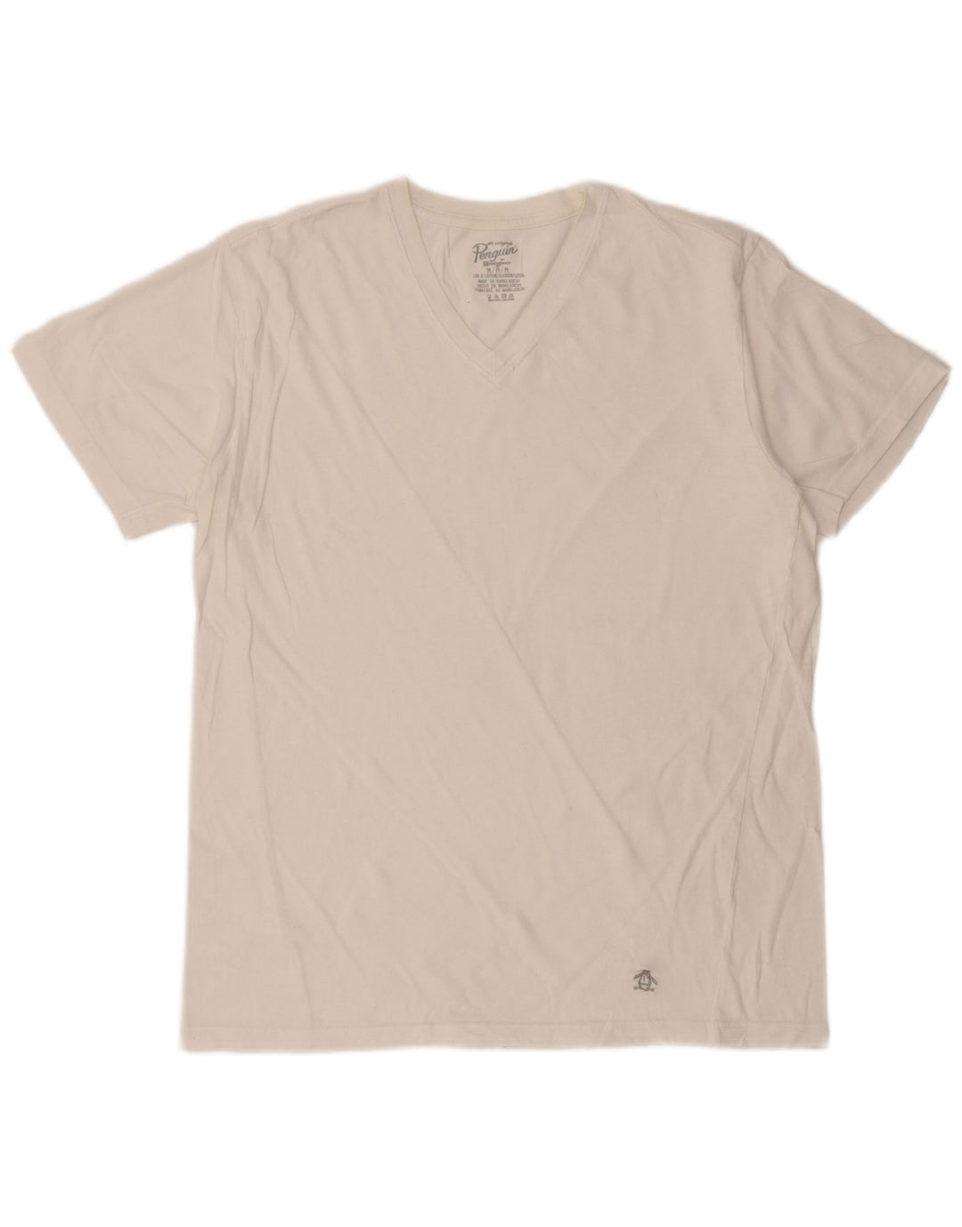 PENGUIN Camiseta para mujer Top UK 44 Medium White Cotton