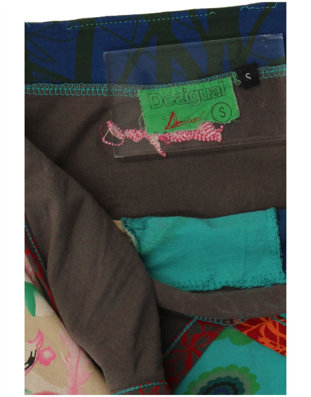 Desigual Vestido Halter Gráfico para Mujer UK 8 Small Multicolor Floral