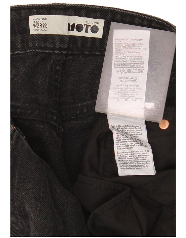 TOPSHOP Vaqueros de pierna ancha para mujer W28 L23 Poliéster negro