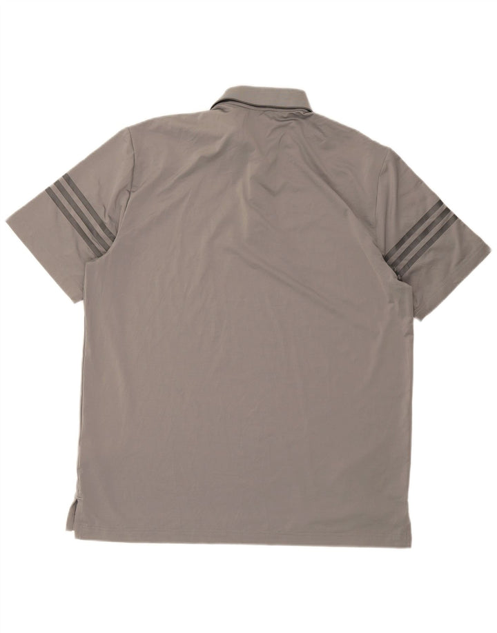 Polo ADIDAS Hombre Grande Gris Poliéster