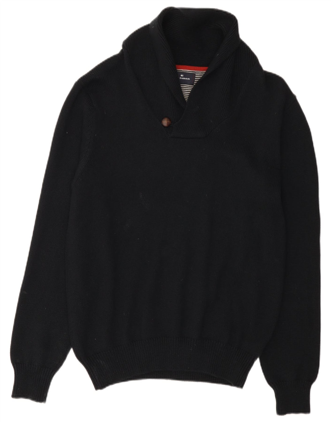 Marks & Spencer Jersey tipo jersey con cuello chal para hombre Algodón negro mediano
