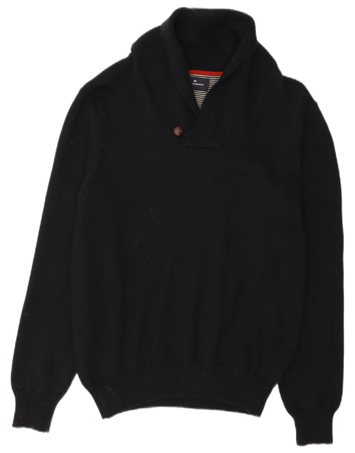 Marks & Spencer Jersey tipo jersey con cuello chal para hombre Algodón negro mediano
