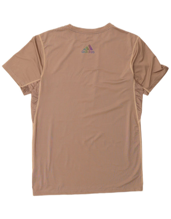 Adidas - Camiseta gráfica Aeroready para hombre, talla grande, poliéster marrón