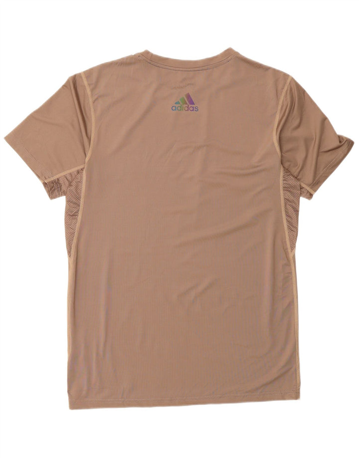 Adidas - Camiseta gráfica Aeroready para hombre, talla grande, poliéster marrón